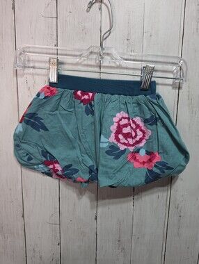 Tea Collection Girl's Blue Floral Cotton Twirl Bubble Skirt Size 2.